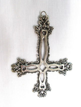 Ornate Evil Inverted Cross Huge 4 Inch Satanic Occult Pewter Pendant Necklace - £17.57 GBP