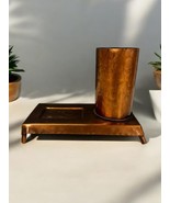 Vintage Gregorian Hammered Solid Copper Smoking Stand MCM Made In USA - $565.28 MXN