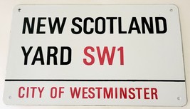 New Scotland Yard SW1 City of Westminister Enameled Metal Sign 9&quot; X 15&quot; - £31.39 GBP