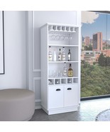 Dundee 70&quot; High 10-Glass Bar Cabinet w/ Shelves - $5,959.17 MXN