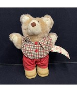 Wendys Boone Furskin Happy Holiday Plush Bear Stuffed Animal Toy Vintage... - $18.50 CAD