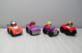 Little People Wheelies Cars lot racecar truck girl purple orange red USE... - $8.90