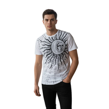Men LAVERITA European Fashion Crew Shirt Medusa Medallion 94462 White image 4