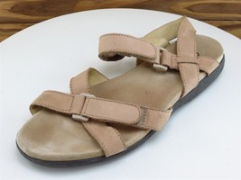 Rockport Size 7.5 Sandal Ankle Strap Beige Leather Women W - £15.78 GBP