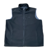 LL Bean Vest Polartec Windbloc Mens 2XL Navy Blue Full Zip Fleece Golf - $38.66 CAD