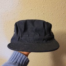 Vintage Carhartt Union Made Sanforized Railroad Hat Cap Blue Denim 50&#39;s ... - $193.50