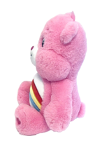 Care Bears Pink Cheer Bear Rainbow Plush Stuffed Animal Toy 12&quot; Basic Fun - £14.78 GBP