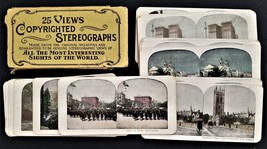 antique STEREOVIEW hand colored SET alaska san francisco more 24pc with sleeve - £70.56 GBP