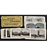 antique STEREOVIEW hand colored SET alaska san francisco more 24pc with ... - £70.35 GBP