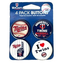set of 4 Minnesota Twins Logo Pin - NEW - safety pin back - MLB Licensed 1.5&quot;D - £7.74 GBP