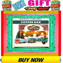 ✅??⚡Sale⚡?Christmas Village Animated Coffee Shop Light Scene???Buy Now? - £22.43 GBP