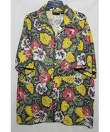 ODO Men&#39;s Floral Mesh Shirt Button Down Shirt Sleeve Hawaiian Size X-Large - £14.79 GBP