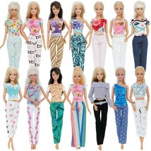 5 Set Lady Outfit Doll Fashion Wear Handmade Accessories Clothes For Bar... - $11.14