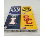 Lot Of (4) College Football Play Monster Poker Playing Card Decks - $17.81