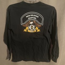 Harley Owner&#39;s Group New Orleans &quot;HOG&quot; Men&#39;s Long Sleeve Black SHIR Size M - $16.83