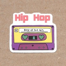 Hip Hop Cassette - Vinyl Sticker 1.5&quot; x 1.75&quot; Best of the 90&#39;s Waterproof - $1.99