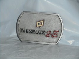 Vintage 1970s Fs Dieselex 2-E Energy Belt Buckle Pewter Base Metal Silver Color - £10.64 GBP