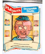 Vtg Changeable Charlie Wooden Blocks Faces Puzzle Kit PLAYSKOOL &#39;79 Orig... - $367.50 MXN