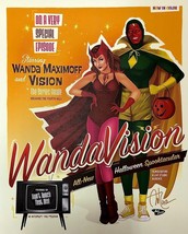 Ant Lucia SIGNED Disney + Disney+ Wandavision Art Print ~ Scarlet Witch &amp; Vision - £38.28 GBP