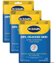 3 Pack Dr. Scholl&#39;s Ultra Hydrating Foot Peel Mask Moisturizes Repairs Softens - £13.56 GBP