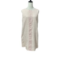 Donna Ricco Womens Sheath Dress Pink Floral Embellished Lined Sleeveless 14 New - £27.36 GBP