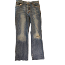 American Eagle Outfitters Mens Bootcut Jeans Blue Distressed Denim Fraye... - $22.06