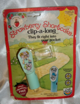 Vintage 1983 Strawberry Shortcake Clip-a-long Angel Cake Magnifier in Package - £7.75 GBP