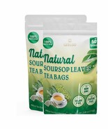 2 packs Organic Soursop Graviola Leaves Tea Bags (50x2 Bags) 100% Nature... - $29.60