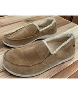 spenco fiesta cozy orthotic mens 8B suede tan soft blended wool lined sl... - €12,64 EUR