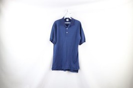 Vtg 90s Streetwear Mens Large Blank Short Sleeve Collared Golf Polo Shirt USA - £23.31 GBP