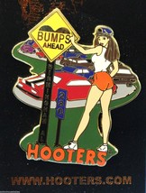 Hooters Sexy Girl Birmingham 280 Road Alabama Traffic Sign Bumps Ahead Lapel Pin - £14.38 GBP