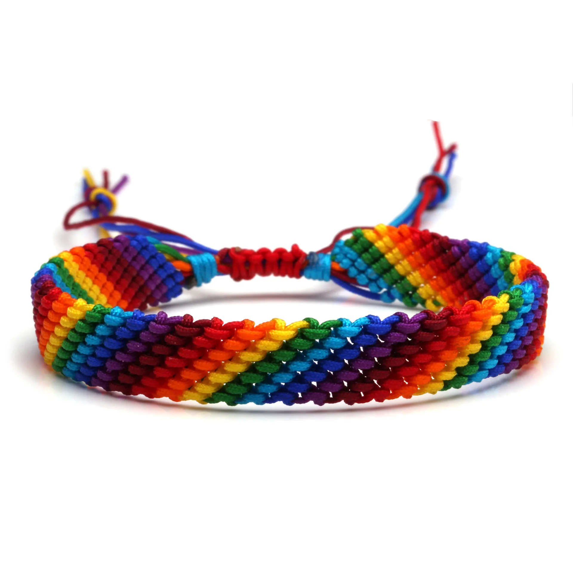 Play RainA Braided Bracelet Boho Handmade A AA Pride A Woven Hand Rope Handwoven - £23.18 GBP