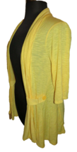 Route 66 Women&#39;s Yellow Open Front Cardigan Size XL - £15.72 GBP