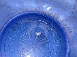 Vintage Pyrex 325 Clear Blue Glass Mixing Bowl 2.5L USA No Stovetop image 5