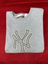 Majestic Homebase Collection VTG Gray NY New York 2XL Sweatshirt Zip 104... - £47.44 GBP