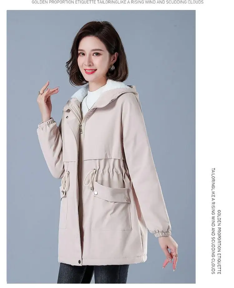 Fashion Winter  Jacket Windbreaker Coat Female Mid-length Casual Warm Hooded Out - £184.57 GBP