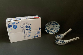 New Colgate x Sanrio Hello Kitty Japanese Ceramic Sauce Dish &amp; Spoons 3 ... - $28.99