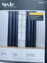 Style Selections 84&quot; Navy &amp; White Grommet Light Filtering Single Curtain... - £15.74 GBP