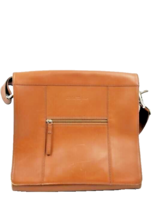 Salvatore Ferragamo Tan Leather Gamma Monogram Messenger Bag Amazing Quality - £257.99 GBP
