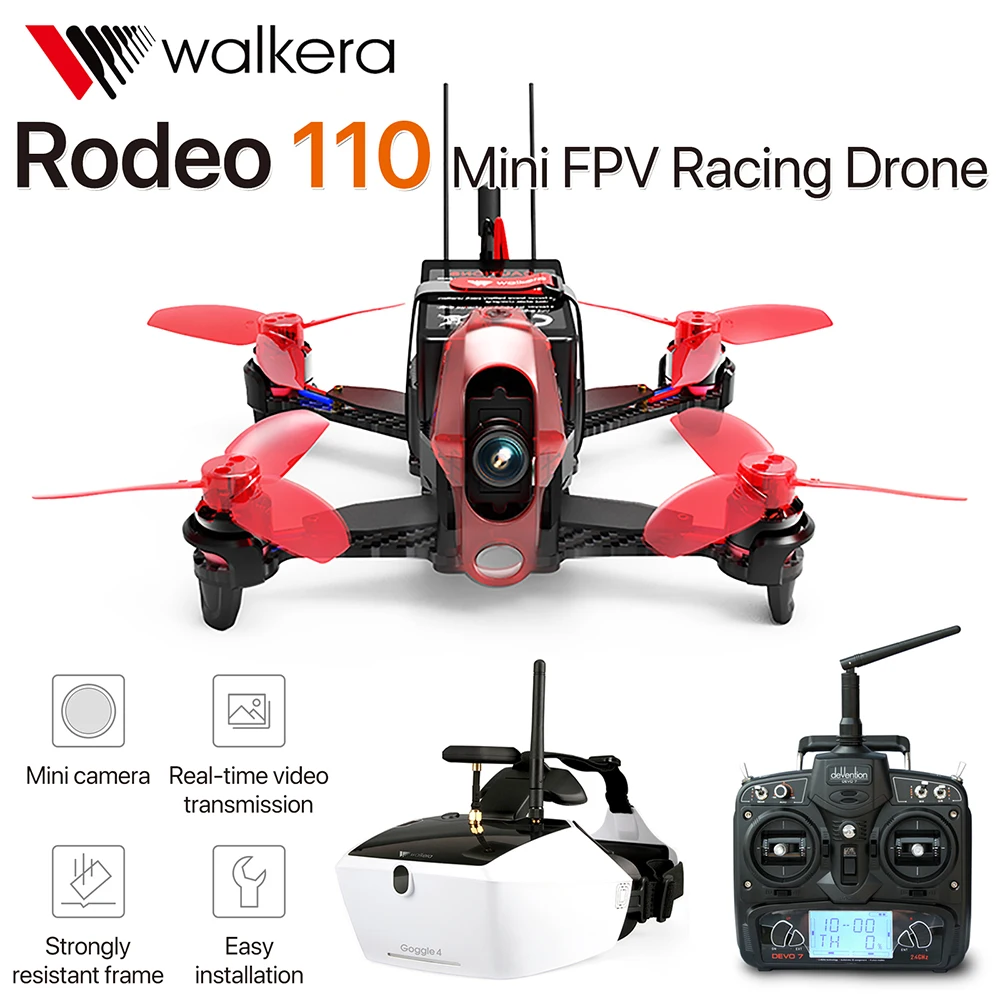 Walkera Rodeo 110 FPV Drone Kit with Camera Mini Indoor FPV Racing Drone  - £163.89 GBP+