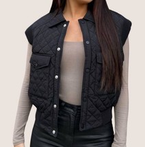 Lili Sidonio Quilted Vest Black - $32.00