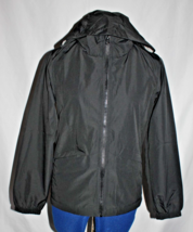 American Outback Youth L (14/16) Black Zip Hooded Lightweight Windbreake... - $12.99
