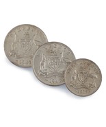 1928-1942 Australie 3 Pence &amp; 6 Pence Pièce Argent plein De 3 - $55.09
