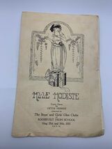 Vintage 1923 MLLE. MODISTE Roosevelt High School Seattle Production Program - $13.90