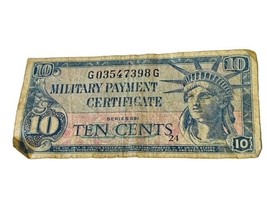 Military Payment Certificate 1961-1964 Ten Cents 10 Statue Liberty Ephemera Vtg - £23.33 GBP