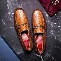 Marco Di Milano Snake Original Skin Driver Shoes Pia Cognac image 10