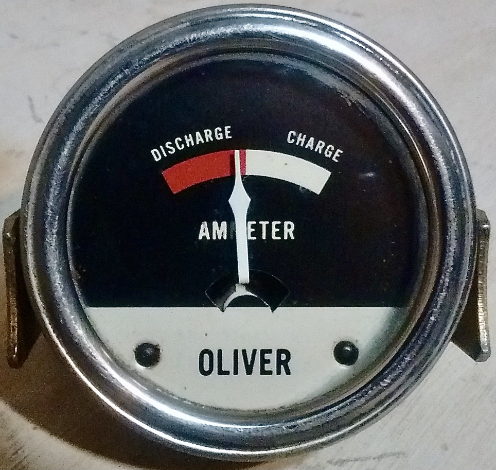 Oliver tractor ammeter gauge --oriignal OEM Oliver  - $20.00