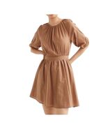 HM Cotton Cutout Dress Plus Size XXL Tan Brown Lightweight Fall Travel Boho - €12,09 EUR