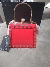LA TERRE Red Patent Faux Leather Bag w/Detachable Crossbody Strap NWT - £31.38 GBP