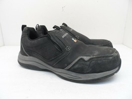 SKECHERS WORK Men&#39;s Slip-On Steel Toe Composite Plate Shoe 99999066 Black 11M - £30.95 GBP